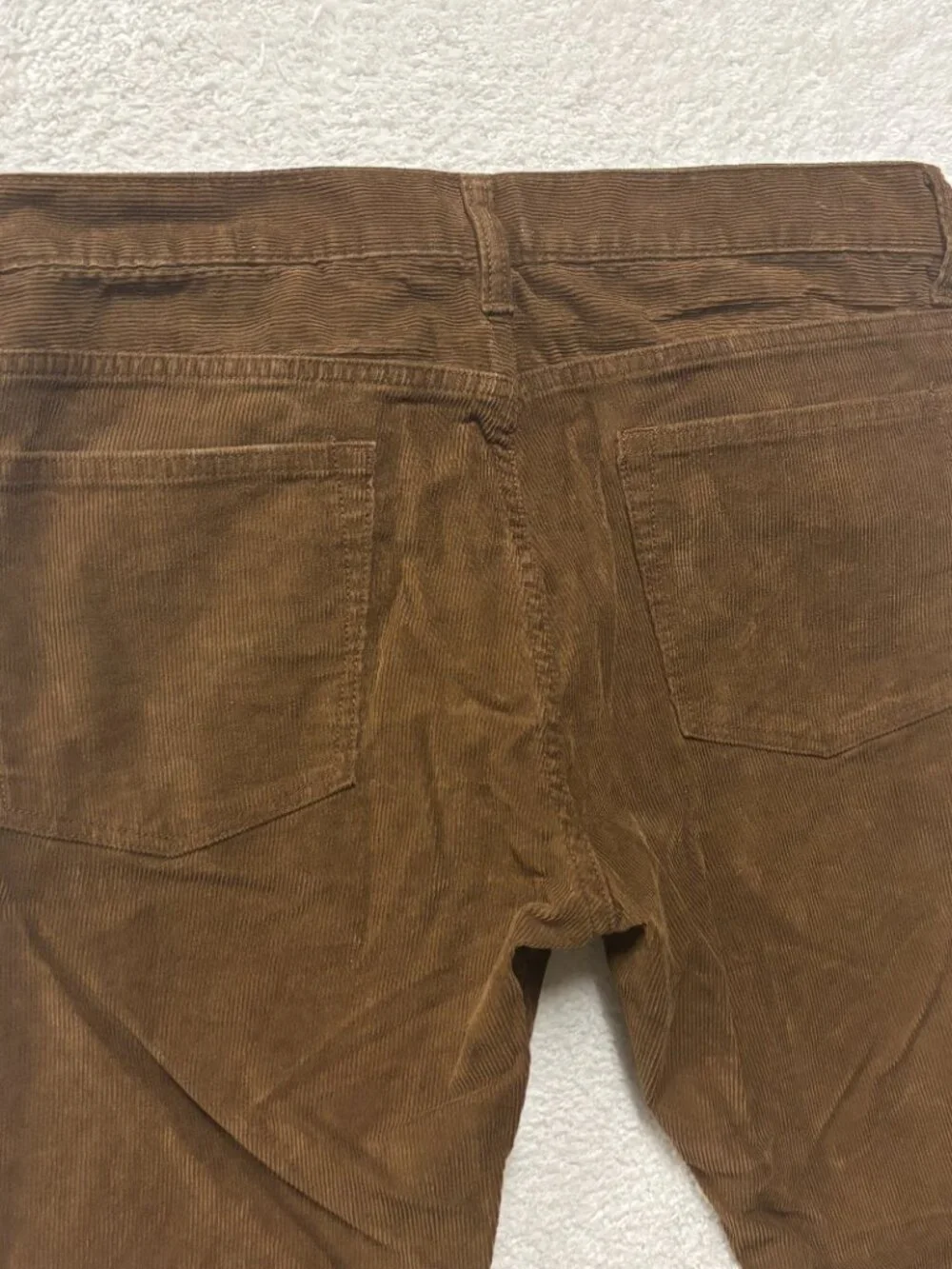 J. Crew 484 Slim Fit Corduroy Pants Mens Size 33x32 Brown Fine Cords Trousers
